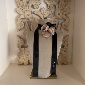 Marni Crystal & Horn Flower choker necklace